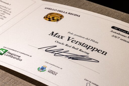 Certificato firmato da Max Verstappen · edizione 2025